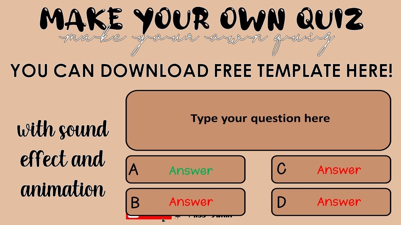 create your own quiz assignment
