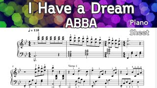 I Have a Dream \/ Piano Sheet Music \/ ABBA \/ by SangHear Play