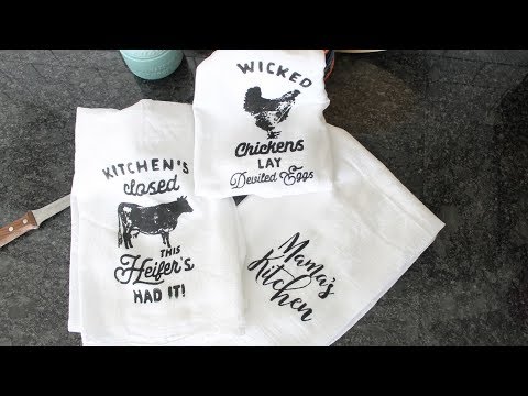 Tea Towel Printing with Chalk Couture