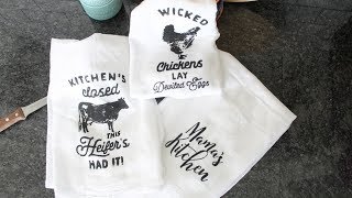 Tea Towel Printing with Chalk Couture