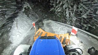 Plowing snow in the Austrian Alps!Winter hits hard!#winter #austria #alps #satisfying