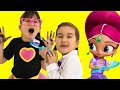 Doc McStuffins teaches Abby Hatcher and Shimmer and Shine how to wash their hands and brush teeth
