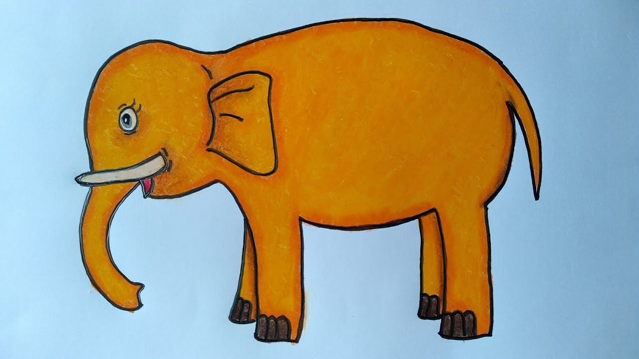 Cara Menggambar Gajah Yang Mudah Dan Bagus Menggambar Gajah