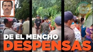 El Mencho regala despensas a damnificados #Jalisco