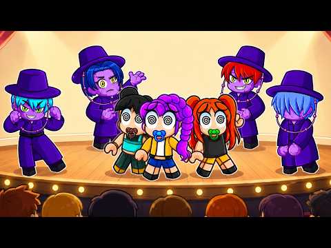 Roblox 裡，寶寶 Rumi、Zoey 和 Mira 被惡魔五胞胎追趕！