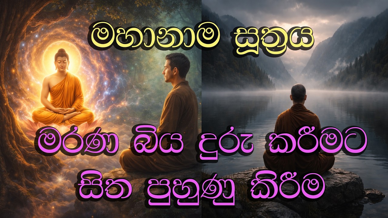 මහානාම සූත්‍රය මරණ බිය දුරු කිරීමට  සිත පුහුණු කිරීම marana biya duru kirimata sitha puhunu kirima