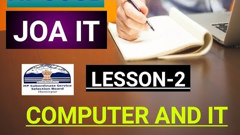 LESSON-2 || OPERATING SYSTEM, APPLICATION SOFTWARE || COMPUTER & IT || HPSSSB JOA IT #hpjoait