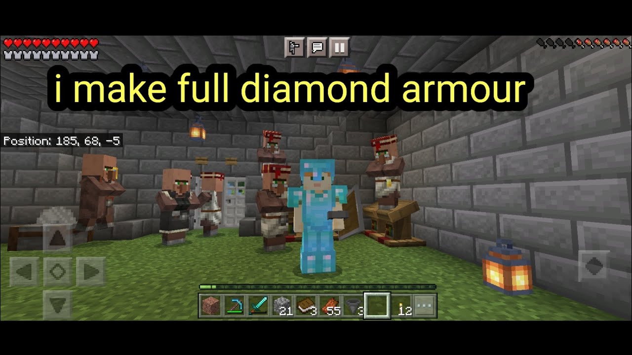I make a full diamond armour | Minecraft #3 - YouTube