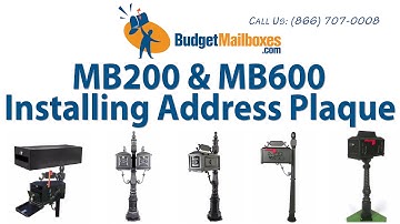 Budget Mailboxes | MB200 & MB600 Installing the Address Plaque