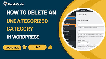 How to Delete an Uncategorized Category in WordPress | Hexraa