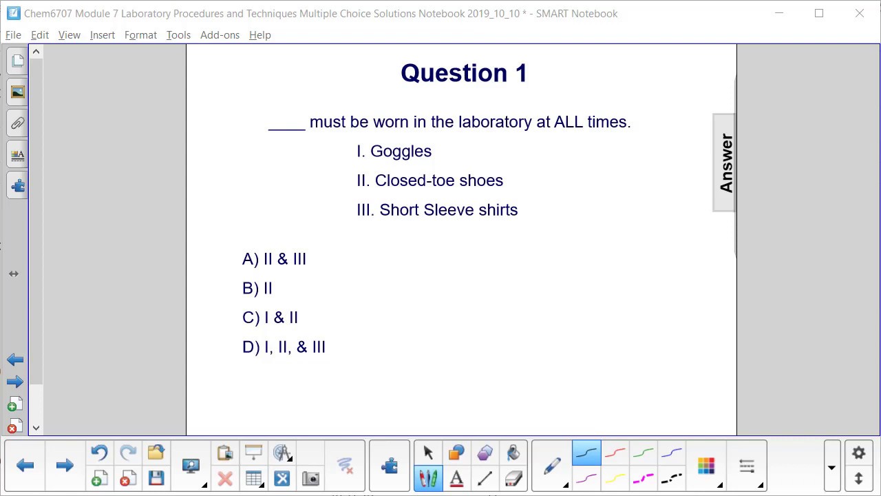 Lab Safety and Procedures Question 1 - YouTube