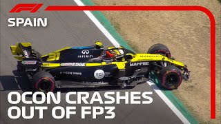 Ocon's Bizarre Late Crash | 2020 Spanish Grand Prix