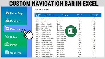 How to Create Custom Navigation Bar in Excel | Easy Side Menu for Sheets