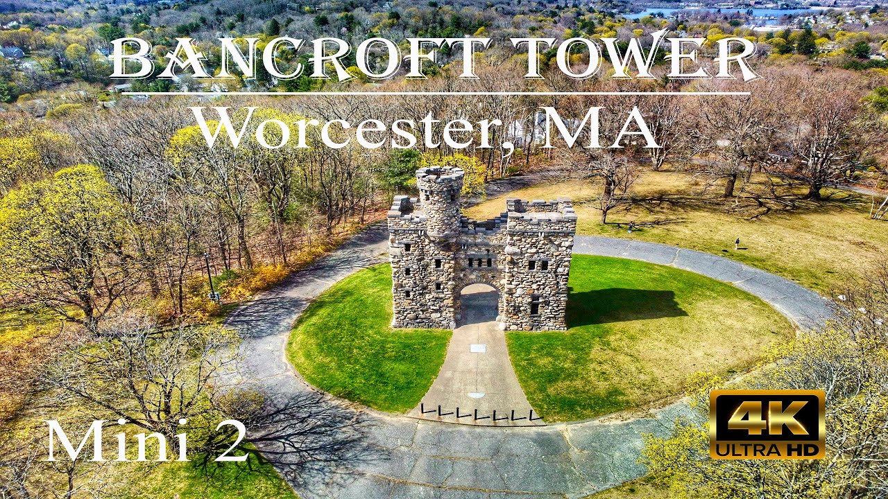 4K Bancroft Tower Worcester, MA Dji Mini 2 in 4K. Drone footage