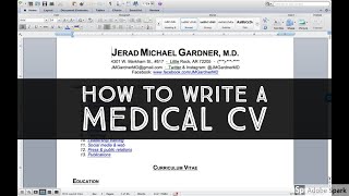 How to write a medical CV/resume (including professional social media activity) screenshot 1