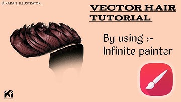 Vector hair tutorial | in mobile | by using infinite painter