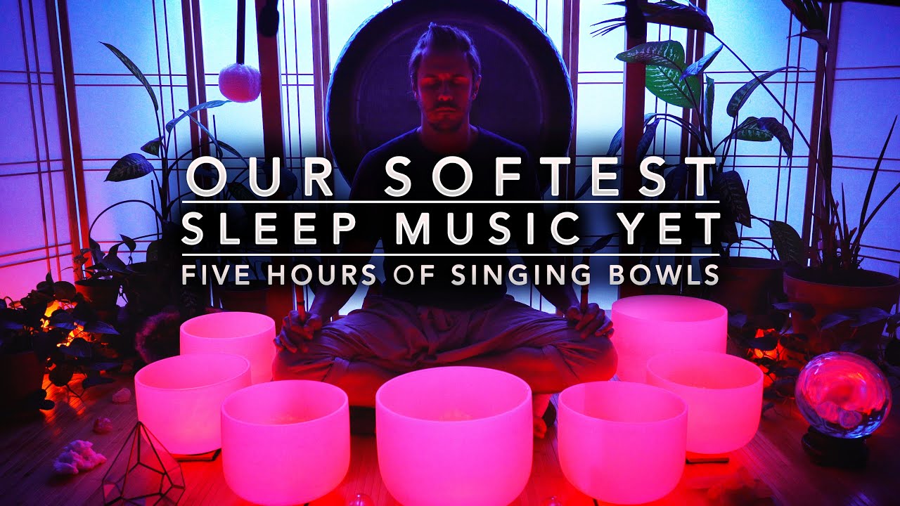 5HRs Soft Sleep Music Crystal Singing Bowls Sleep Music Meditation