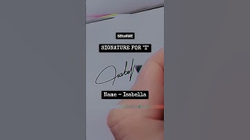 Signature for I | Isabella | SBtellME Calligraphy and Handwriting #shorts