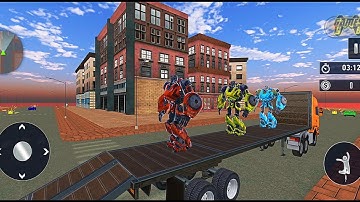 F1 Car Robot Transform Truck Transportation Game 2020 - Ship Truck Transport #2 - Android Gameplay