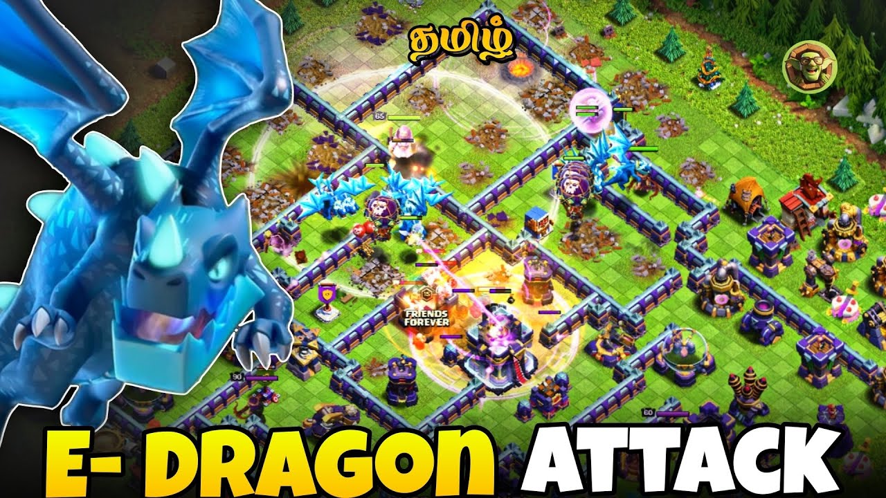 Electro Dragon Attack!! Best Th15 Air Attack Strategy 2024 - Clash Of Clans tamil