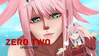 Zero Two Speed Paint - Darling In The Franxx screenshot 5