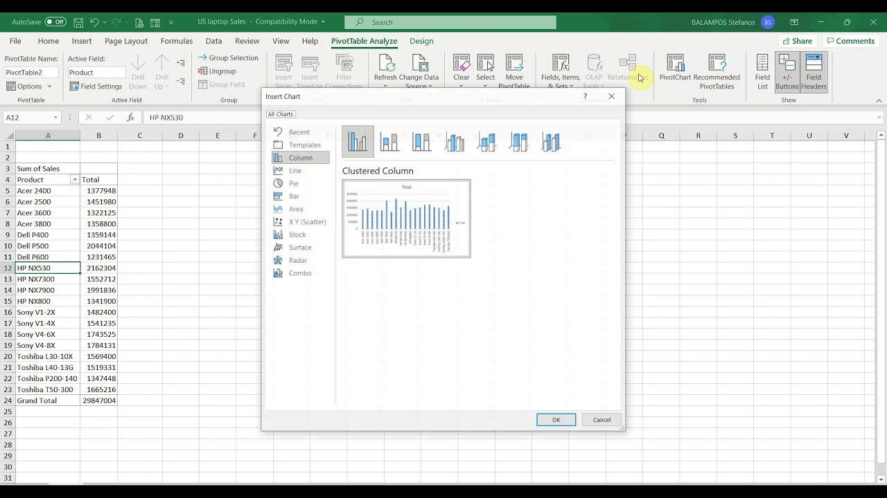 Excel - Advanced - Μάθημα 1o - Συγκεντρωτικός Πίνακας (Pivot Table)