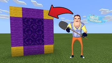 How To Make a Portal to the Hello Neighbor Dimension in MCPE (Minecraft PE)