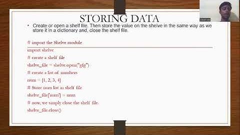 How to create a variable using "Shelve" module in python.