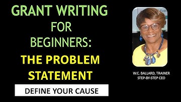 Grant Writing for Nonprofits. The Problem Statement defined and 5 Common Mistakes