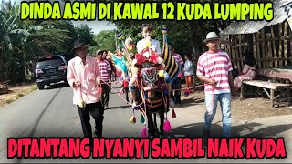 DINDA ASMI DI TANTANG NYANYI SAMBIL NAIK KUDA DAN ATRAKSI BERSAMA KUDA