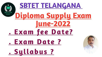 Diploma Supplementary Exam June-2022|| @SRINIVASMATHS #maths #sbtet #diploma