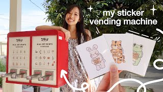 how I sell my art from a sticker vending machine