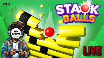 Ball Run Lavel Up Challenge | Stack Ball 3D Game 🔥 | Live Gameplay 74