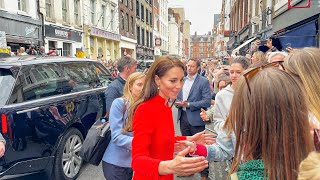 Central London: Prince William and Princess Kate Surprises Thousands of Royalists in Soho