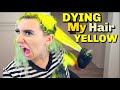 DYING MY HAIR YELLOW FOR THE FIRST TIME! *I'M IN LOVE!*
