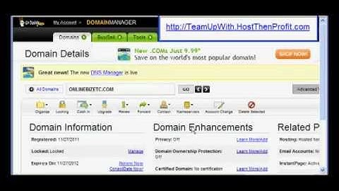Change DNS Settings to HostThenProfit -- GVO website Hosting video