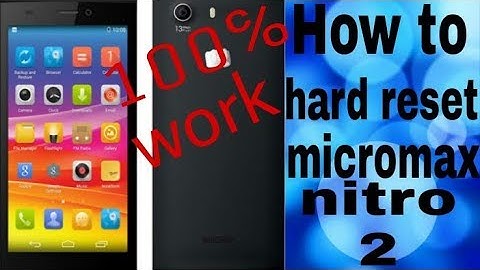 HOW TO HARD RESET MICROMAX E311