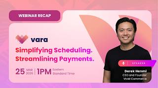 Vara Scheduling Software Webinar: All-in-One Booking and Payments Platform
