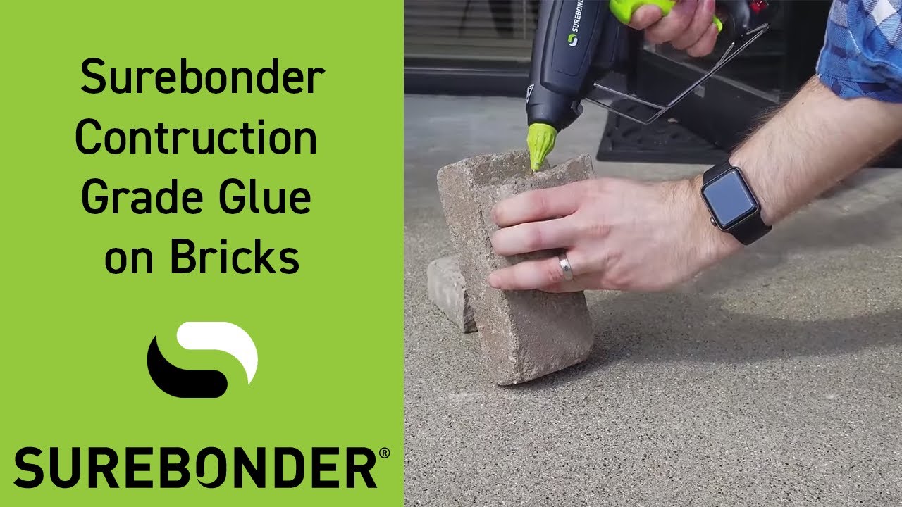 Surebonder Construction Grade Glue on Bricks YouTube
