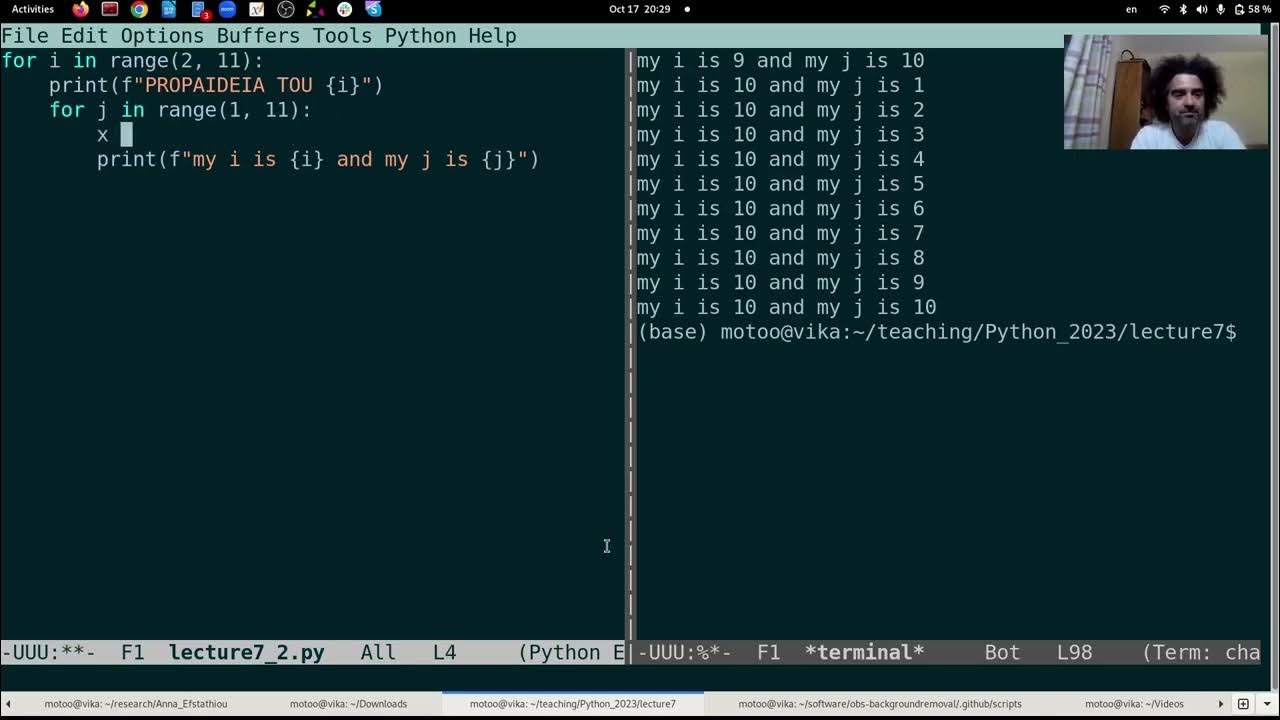 BIOL494 2023 Introduction to Programming Python- Lecture7 2 double for ...