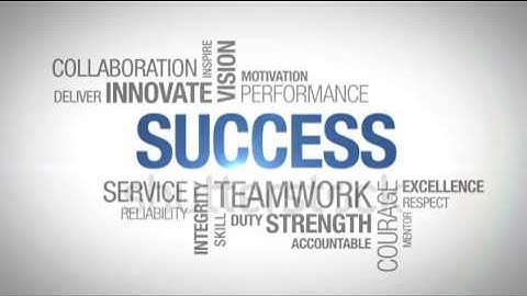 stock footage success animated word cloud