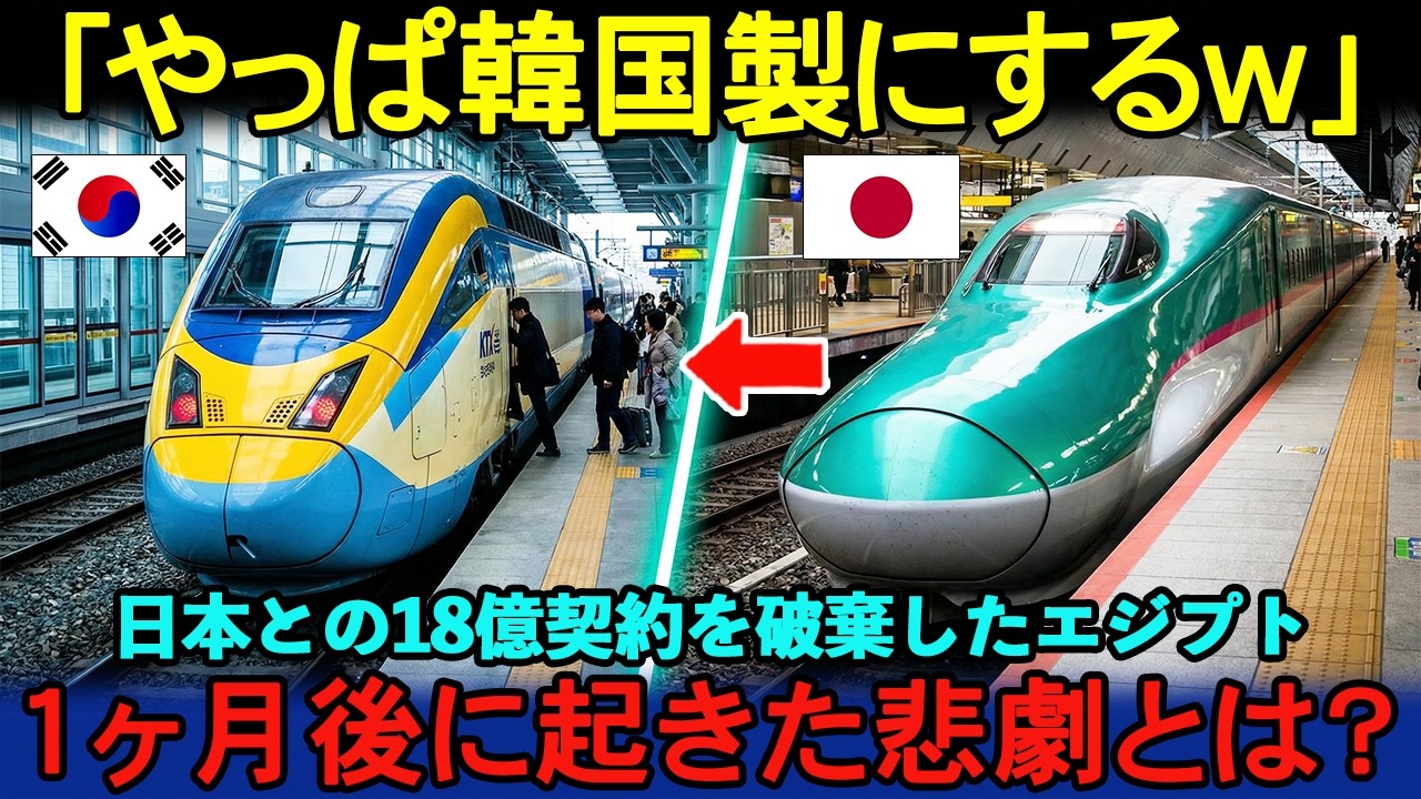 【海外の反応】エジプト「安い韓国製でいい」→日本との18億契約破棄…1ヶ月後、32億の修理費請求で絶望→日本は720億の大成功