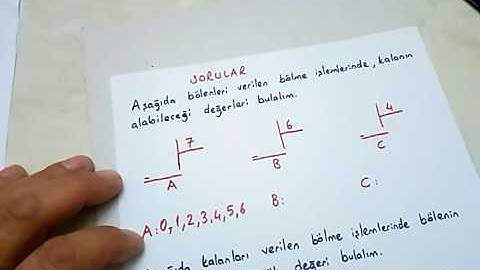 3.sınıf matematik bölen ile kalan ilişkisi #Bulbulogretmen #matematik