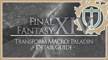 FFXIV │ PLD │ Transformation Macro Guide 🇩🇪