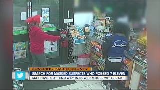 Police searching for armed robbers wearing clown and wolf masks