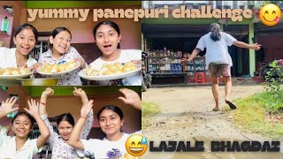 Panipuri challenge with sisters 😋(lajaley vutukai)😅