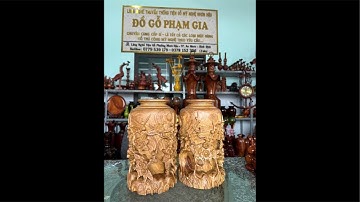 GỖ Phạm Gia 0779539179 lọ hoa lục bình hồ lô các loại