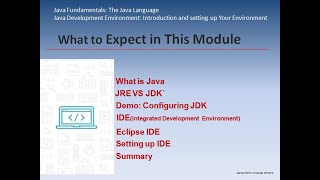 Introduction of JAVA and Setting up your JAVA Environment.