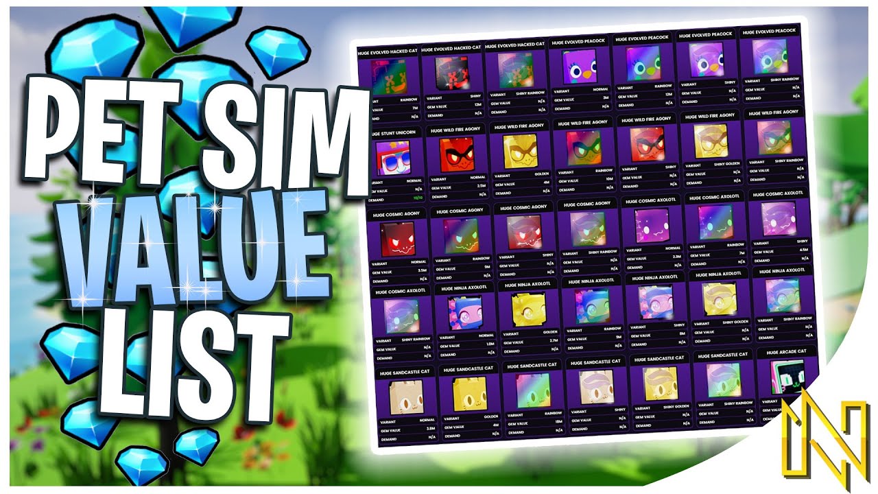 VALUE LIST in Pet Simulator 99! Use THIS And Don't Be SCAMMED