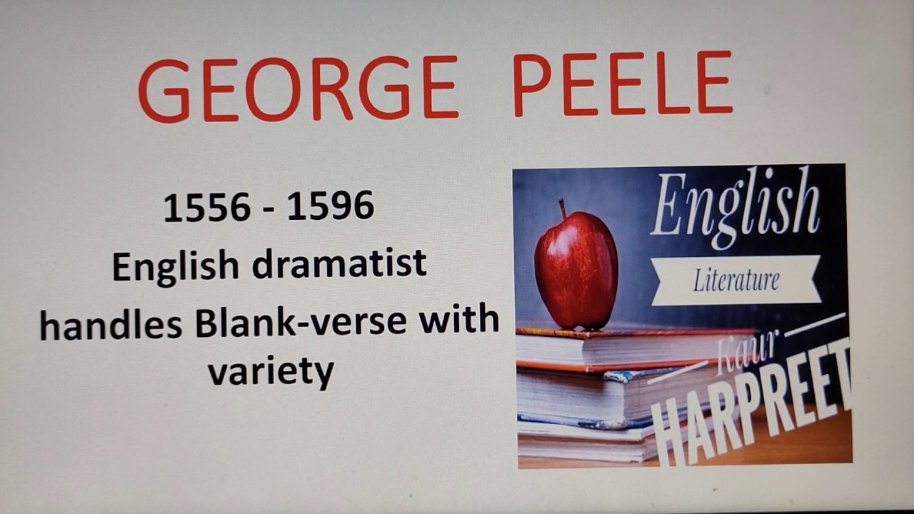 George Peehler George Peele - a University Wit - YouTube
